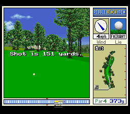 Pebble Beach Golf Links screenshot 5 for Sega Mega Drive